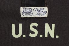 画像6: FREEWHEELERS & CO. [U.S.NAVY "Jolly Rogers" VF-17 HENLEY NECKED LONG SLEEVE SHIRT #2435002 JET BLACK size.36,42,44] (6)