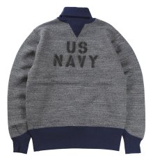 画像2: FREEWHEELERS & CO. ["U.S.NAVY VF-17 Jolly Rogers" TURTLE NECK SWEAT SHIRT #2434012 GRAINED CHARCOAL GRAY×OLD NAVY size.38,44,46] (2)